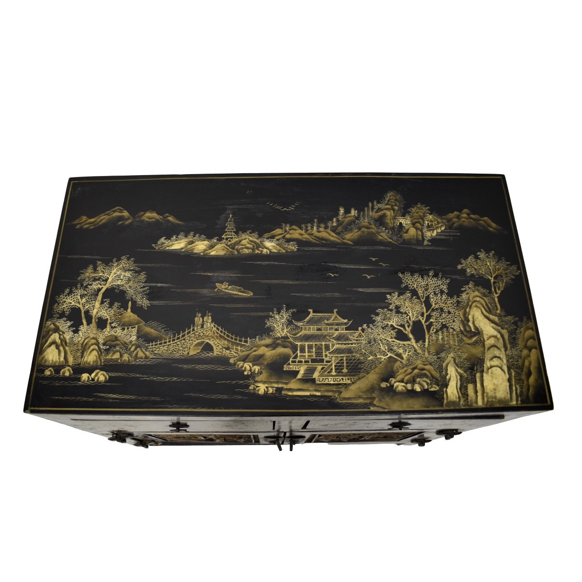 Chinese Black Lacquered Cabinet