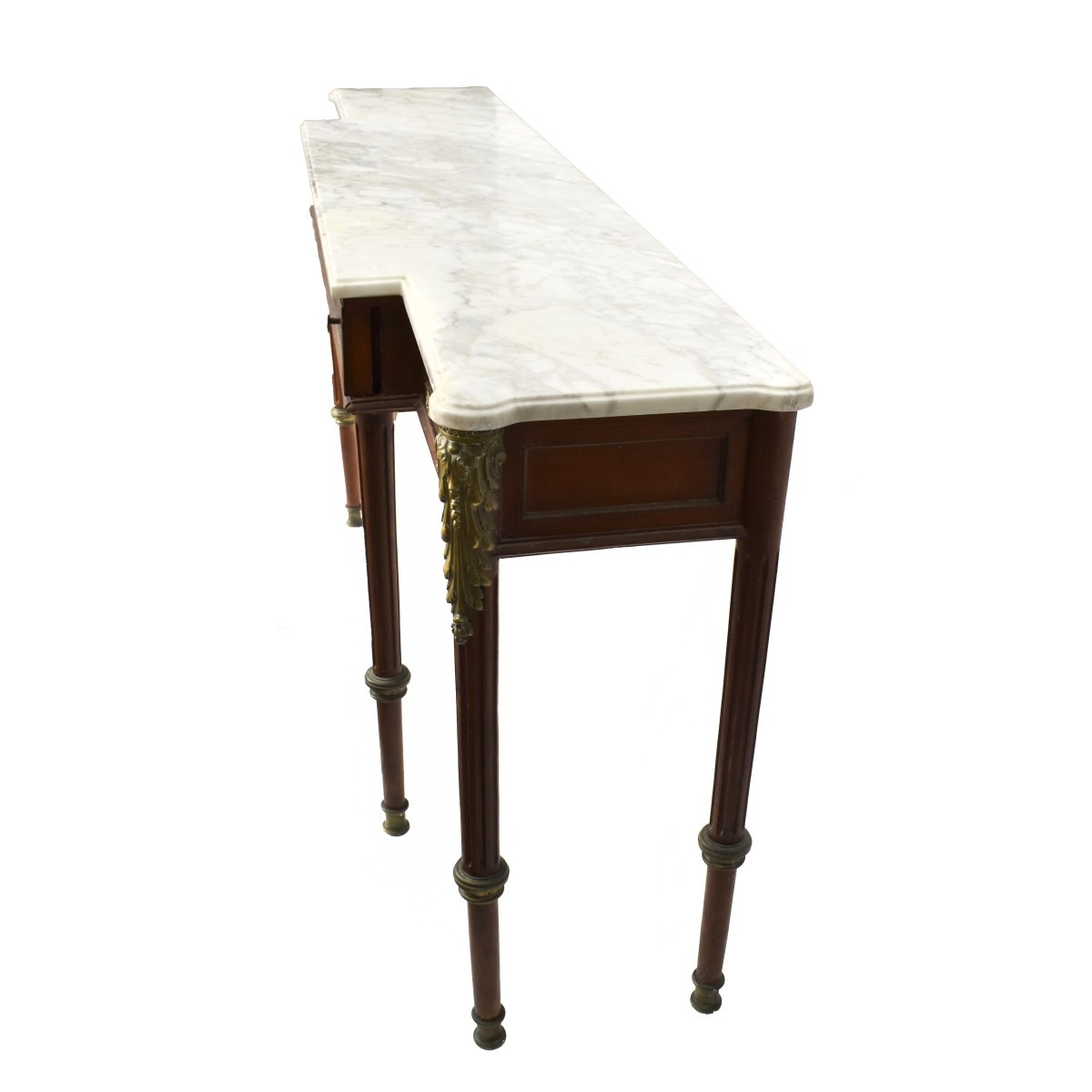 Long French Marble Top Side Board