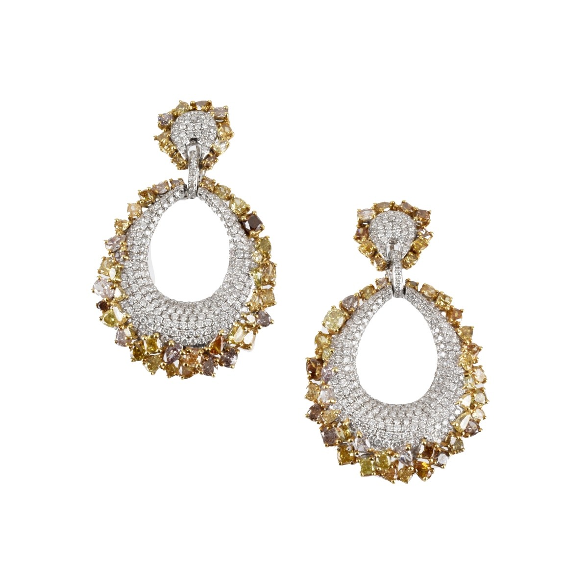 Diamond and 18K Earrings