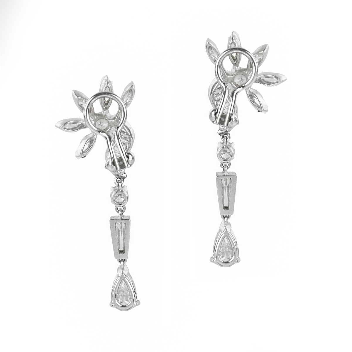 Diamond and Platinum Earrings