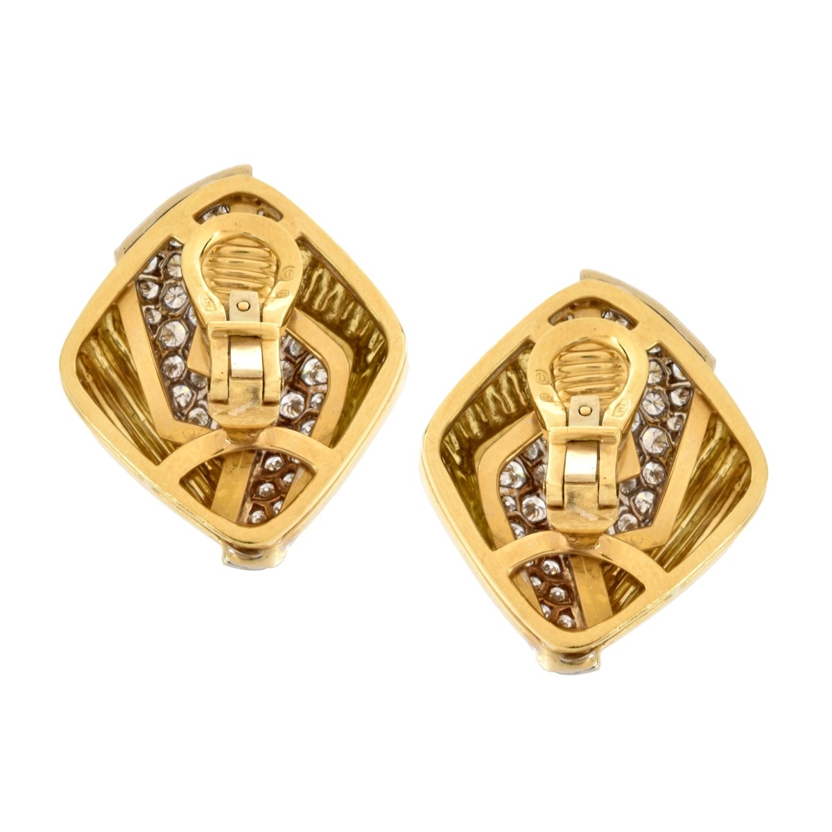 Diamond and 18K Earrings