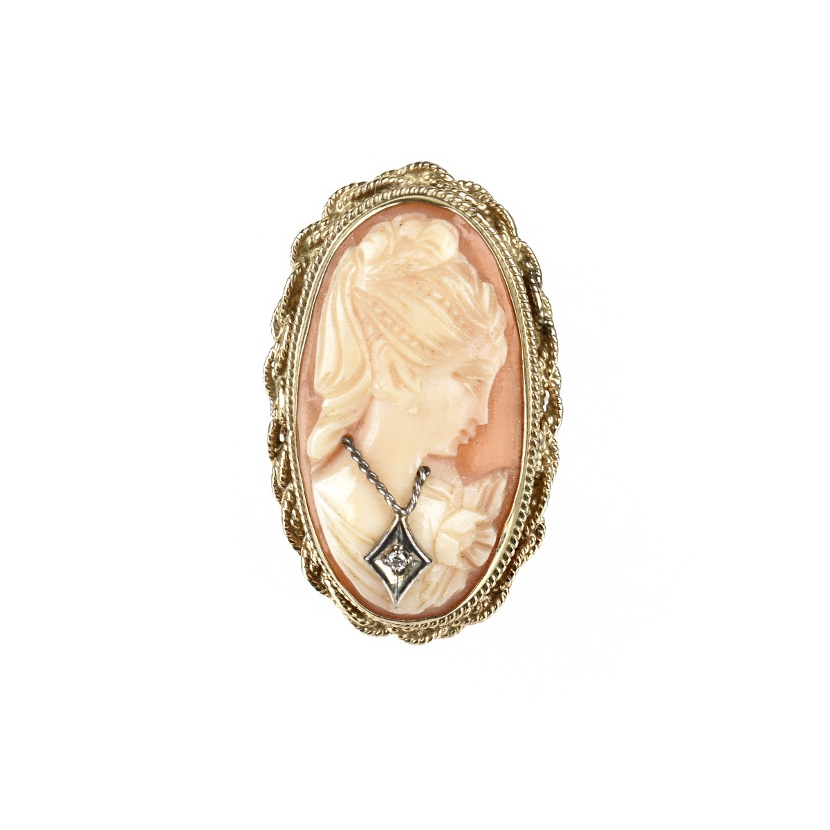 Cameo and 14K Ring