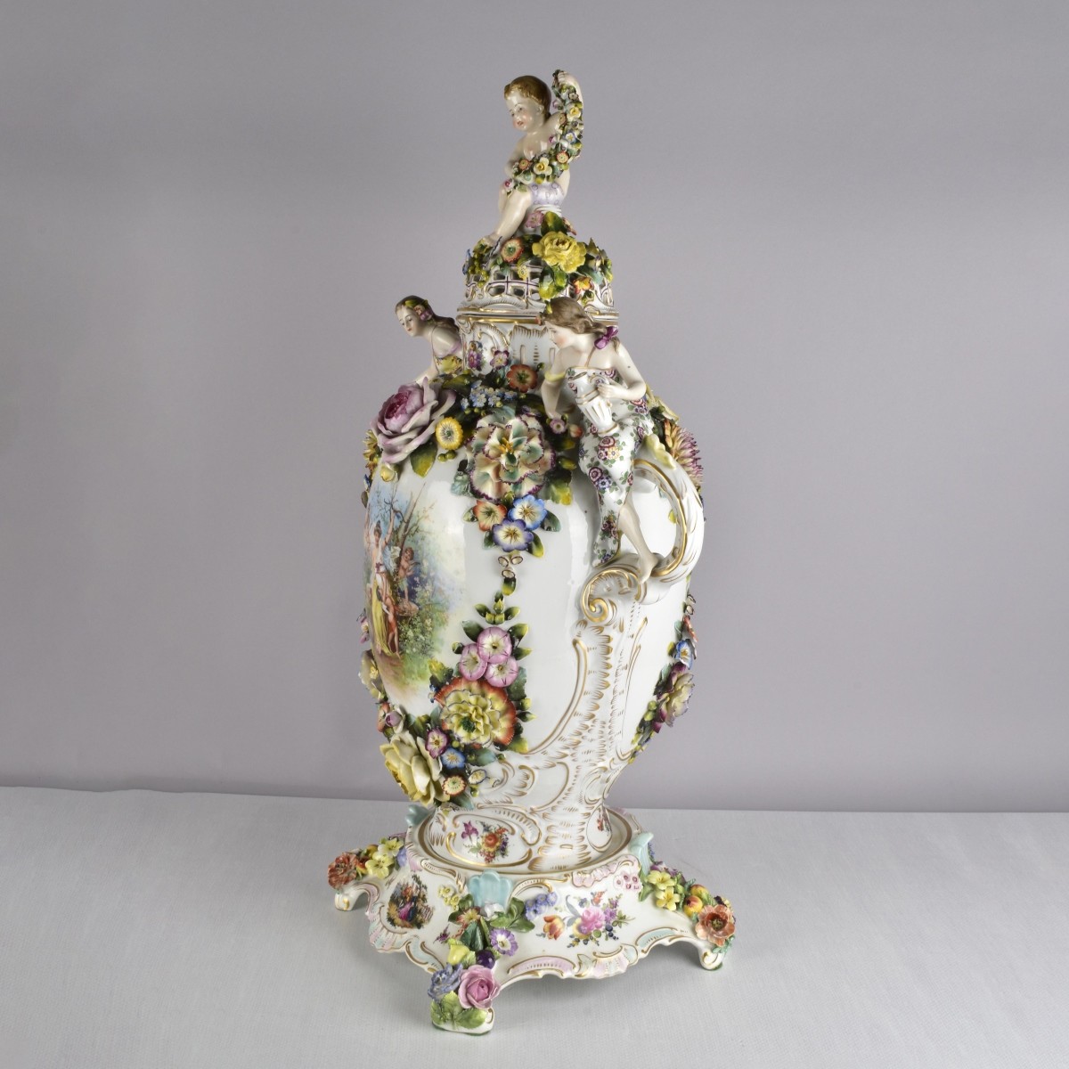 Dresden Porcelain Potpourri Vase