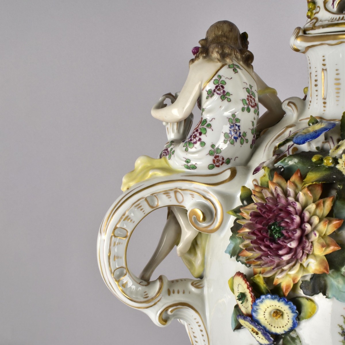 Dresden Porcelain Potpourri Vase