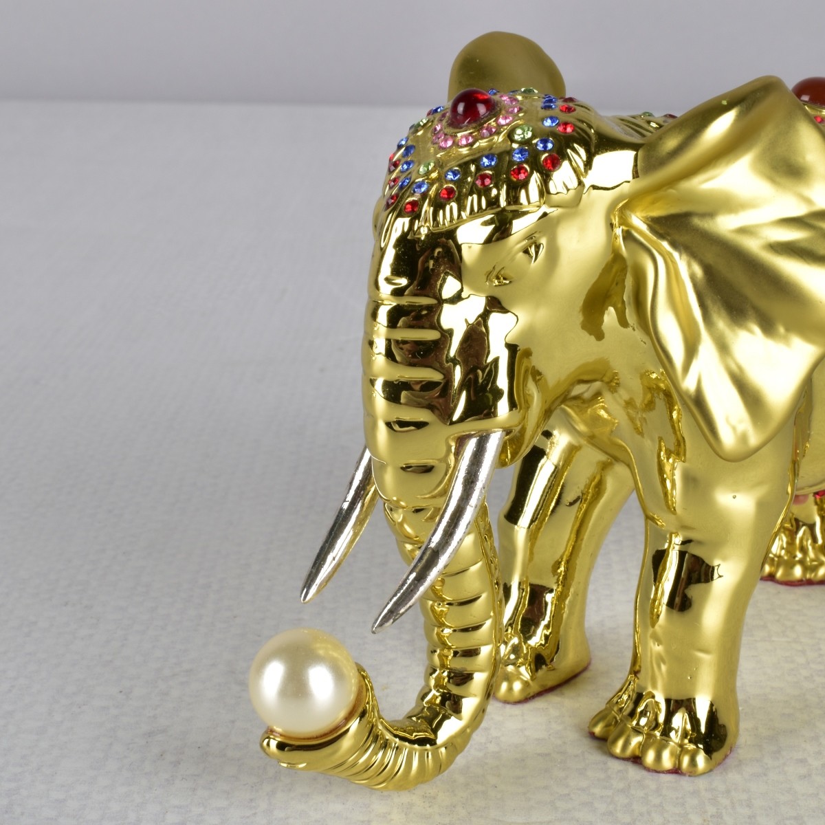 Gilt Metal Elephant and Camel