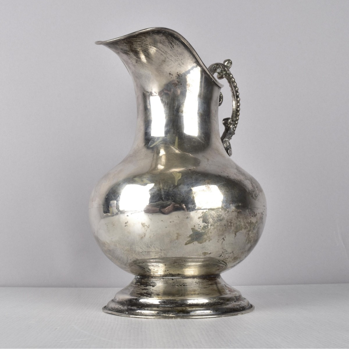 Antique 900 Silver Water Pitcher