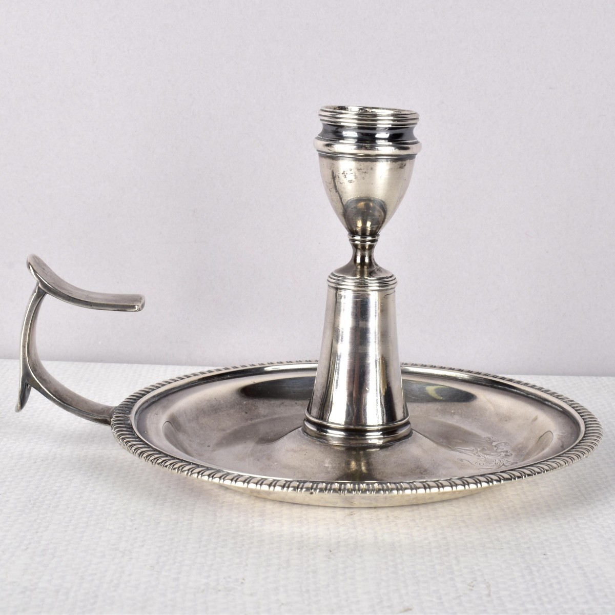 English Sterling Silver Chamber Stick