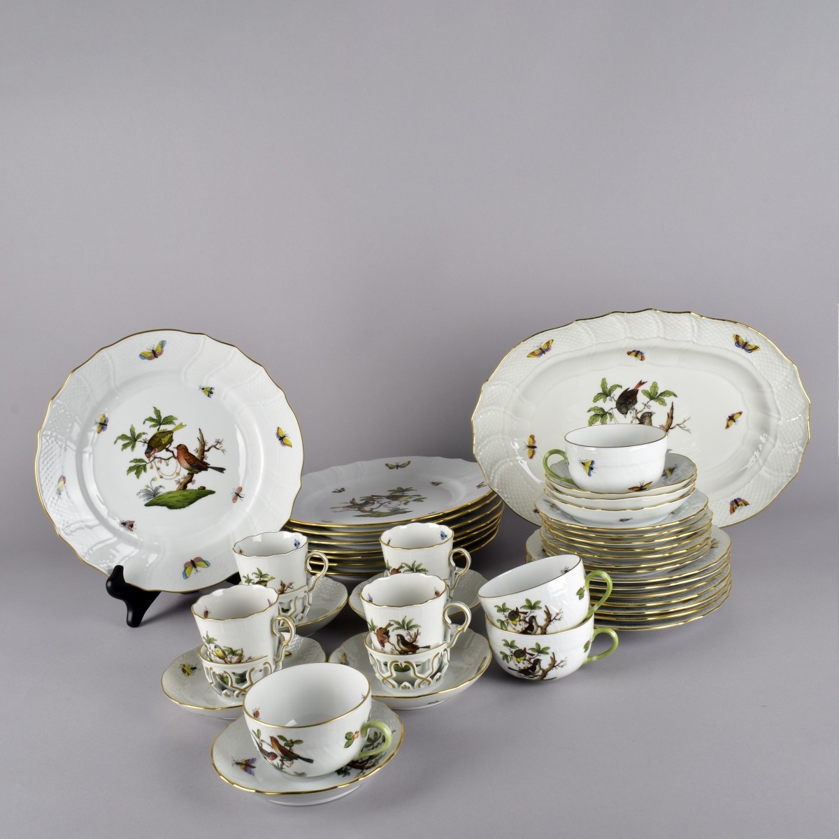 Herend Rothschild Bird China Set