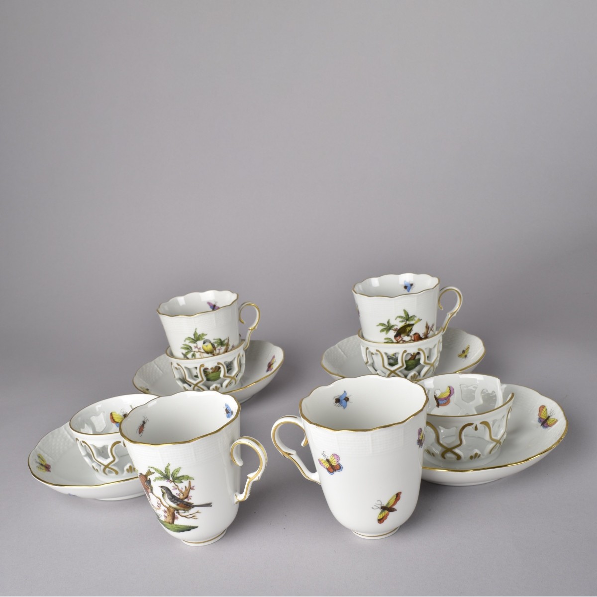 Herend Rothschild Bird China Set