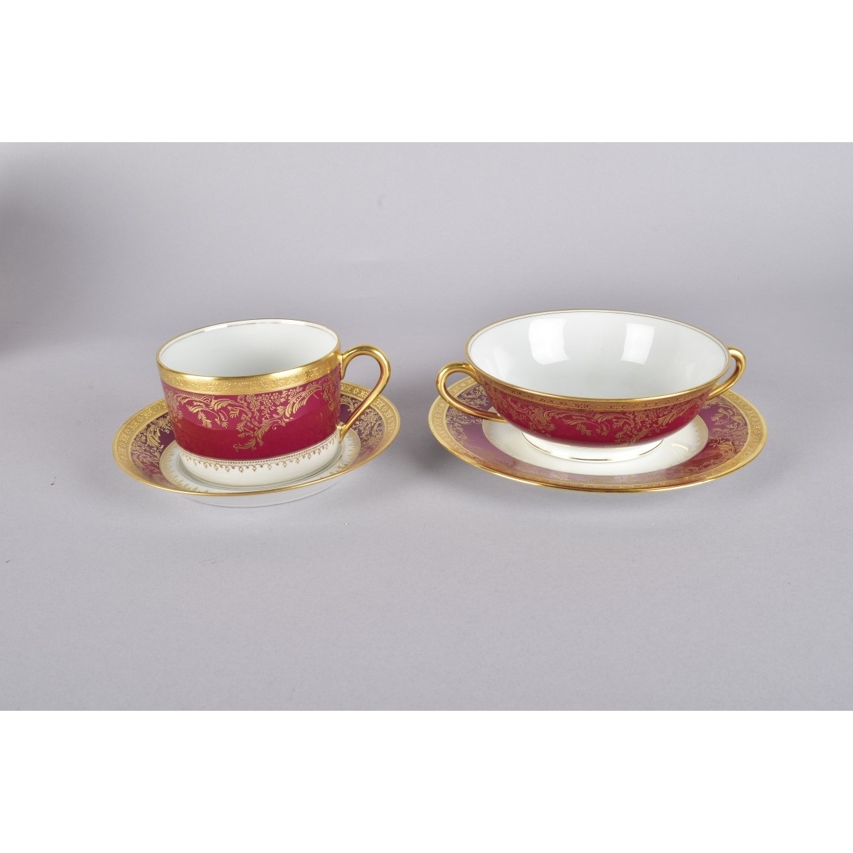 Haviland Limoges Pompadour Red China