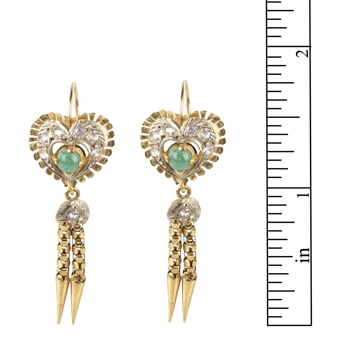 Turquoise, Diamond and 18K Earrings