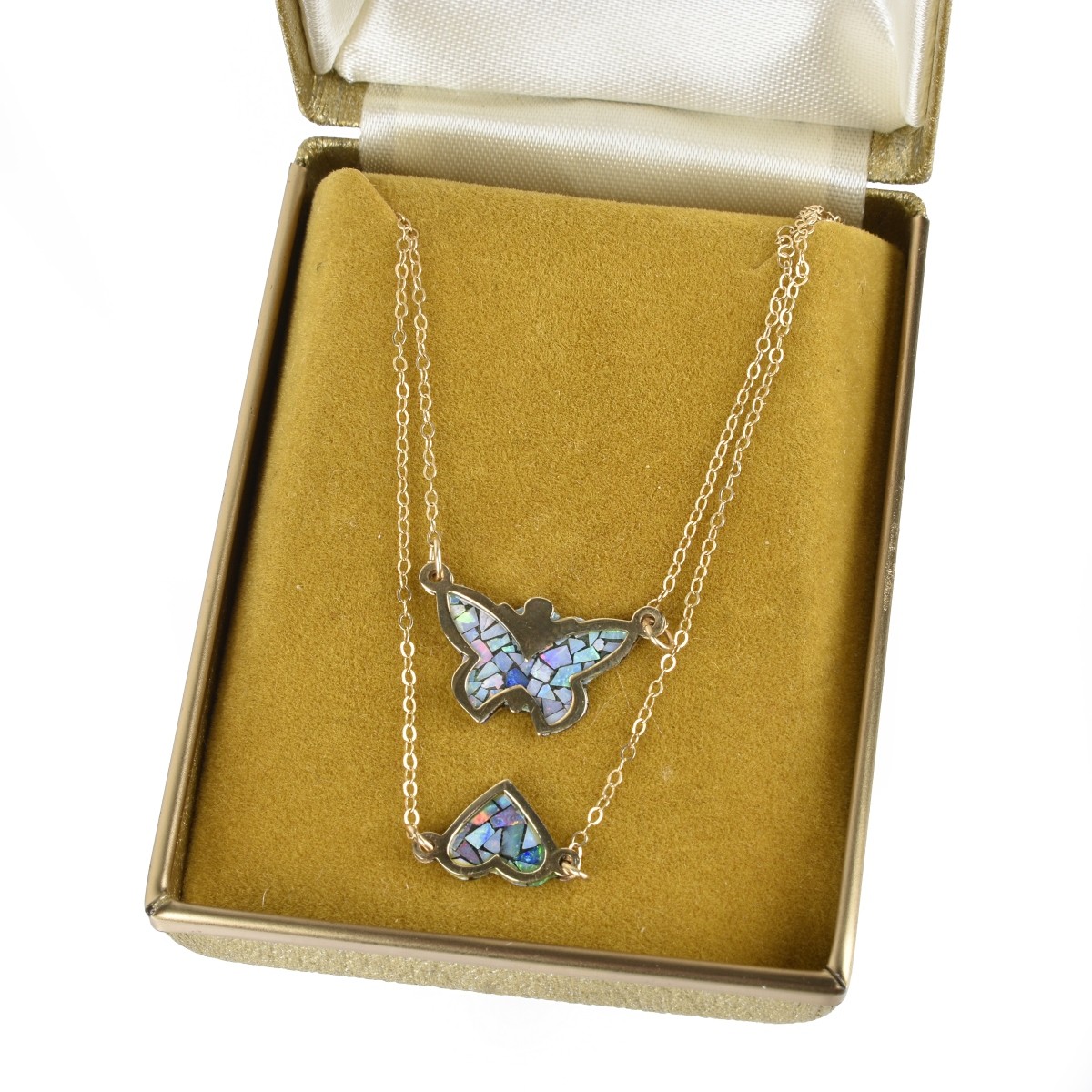 Opal and 14K Necklaces