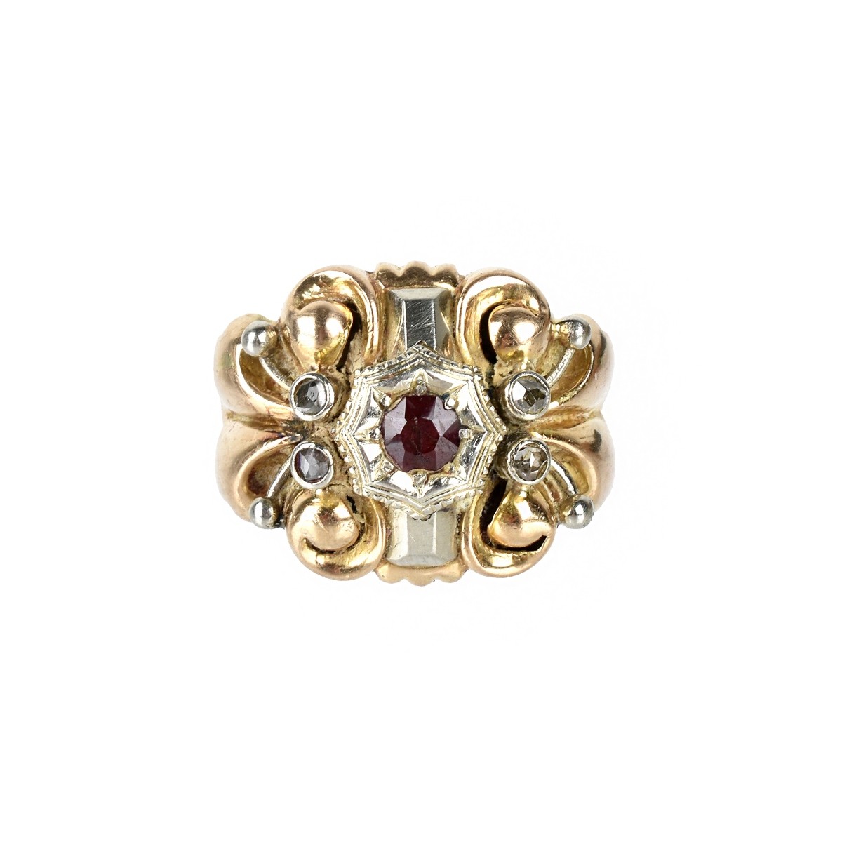 Ruby, Diamond and 14K Ring