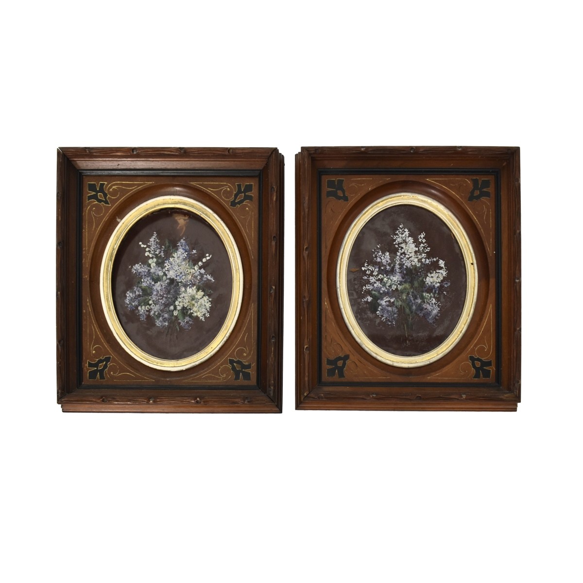 Pair of Victorian Framed Floral Still Life's