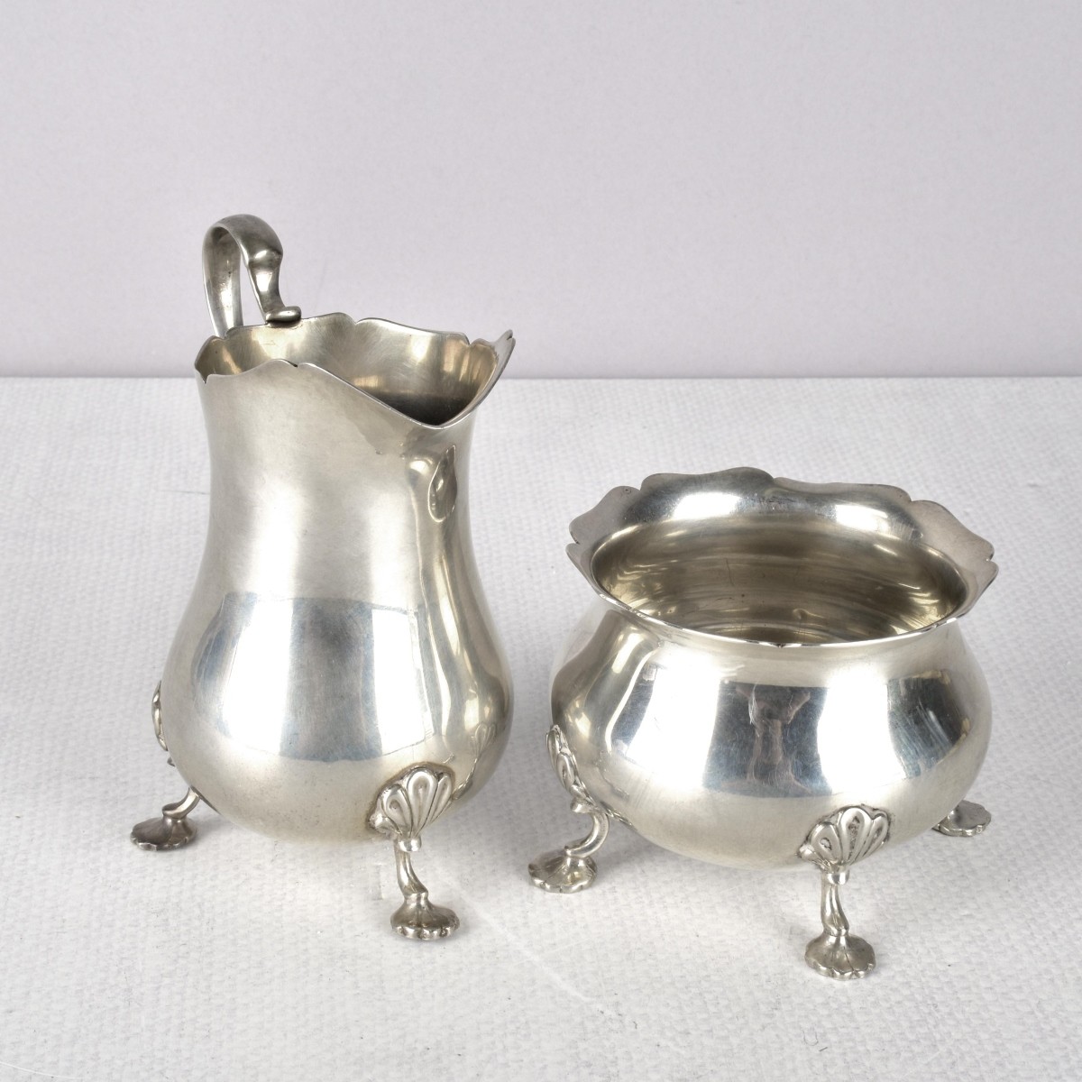 Pair Gorham Sterling Cream & Sugar,