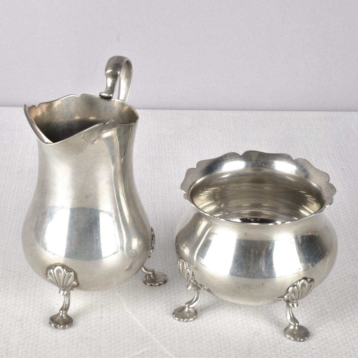 Pair Gorham Sterling Cream & Sugar,