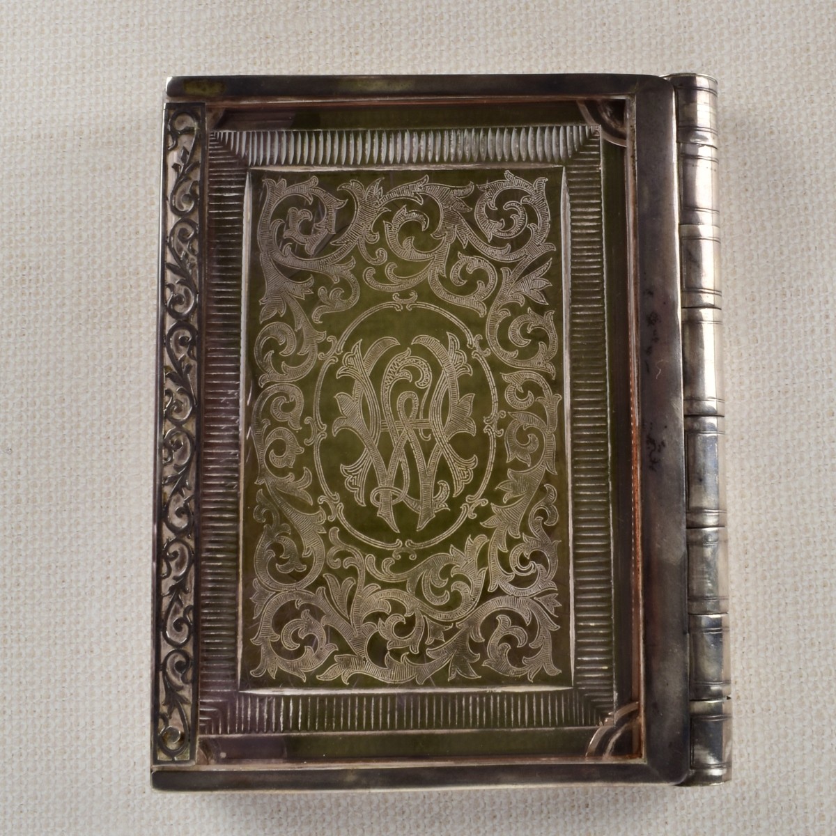 Antique Silver and Etched Photograph Frame