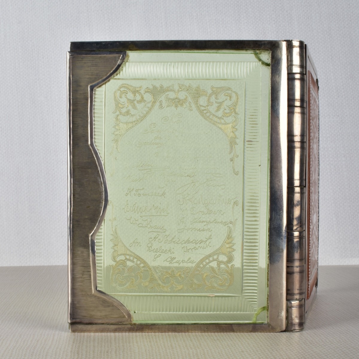 Antique Silver and Etched Photograph Frame