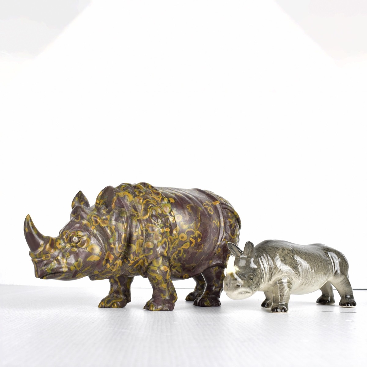 Carved Hardstone Figurine of a Rhinoceros