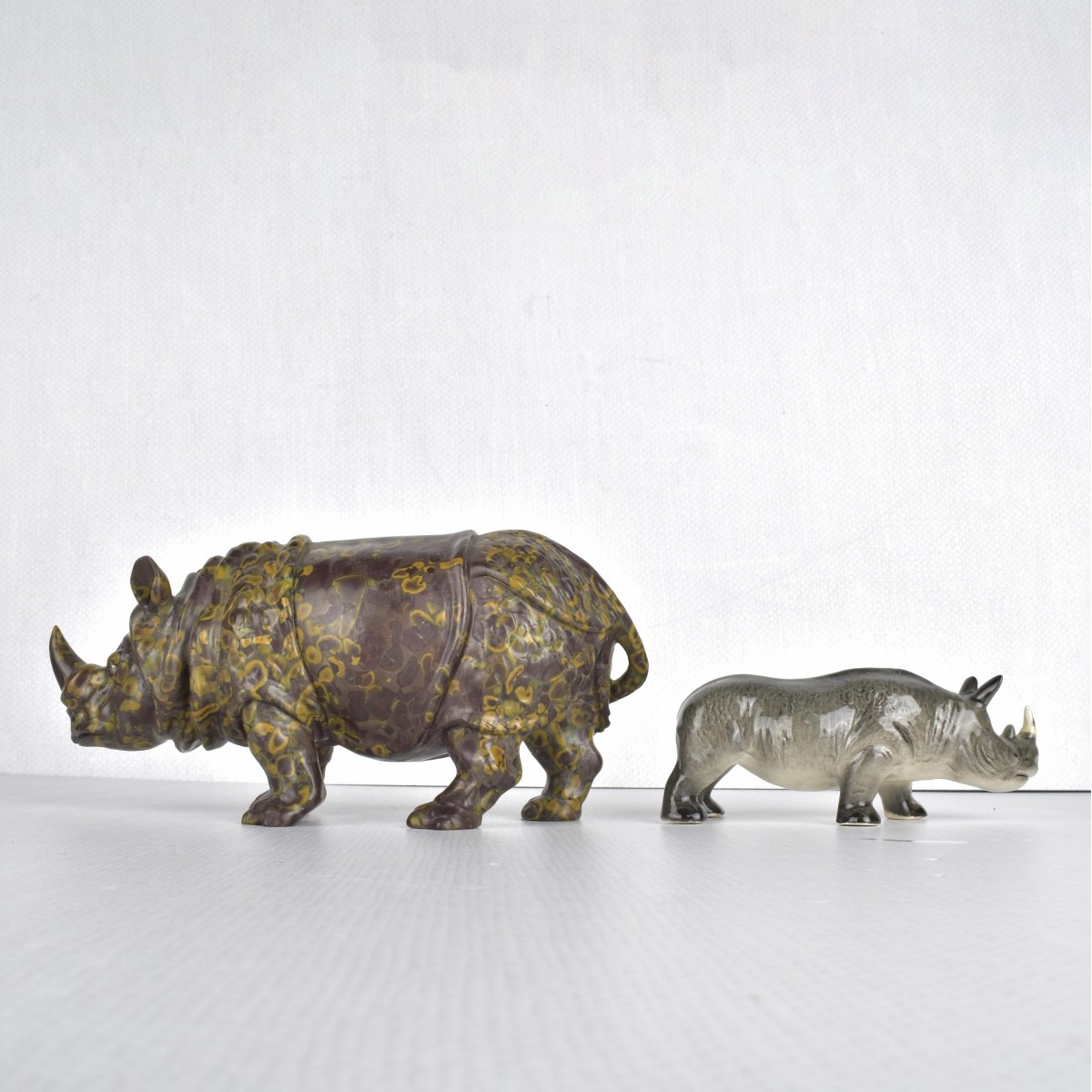 Carved Hardstone Figurine of a Rhinoceros