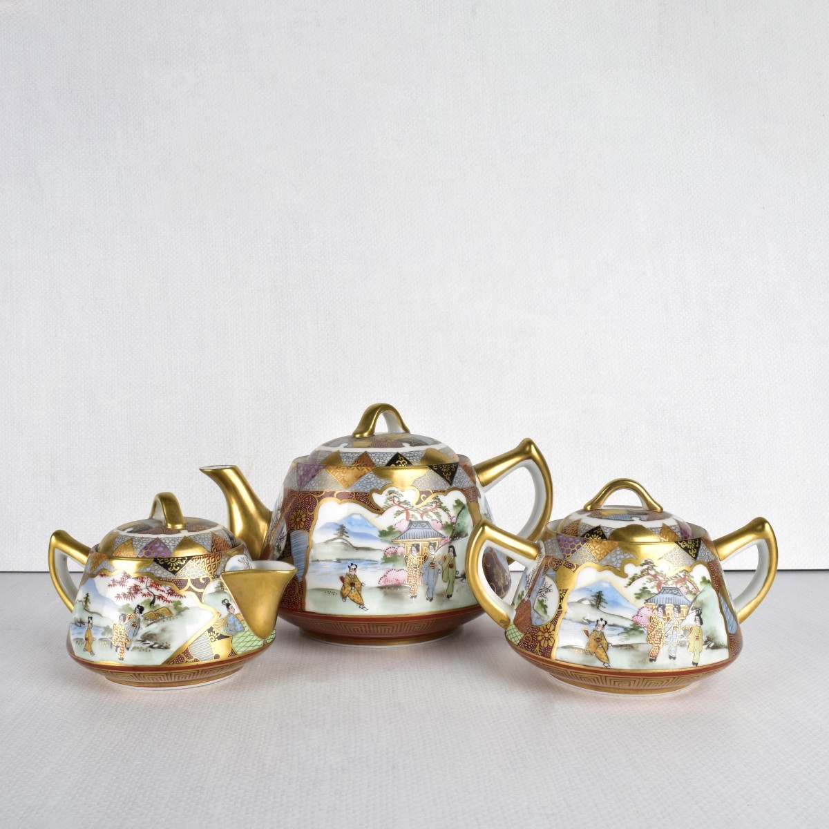 Modern Japanese Satsuma Tea Set