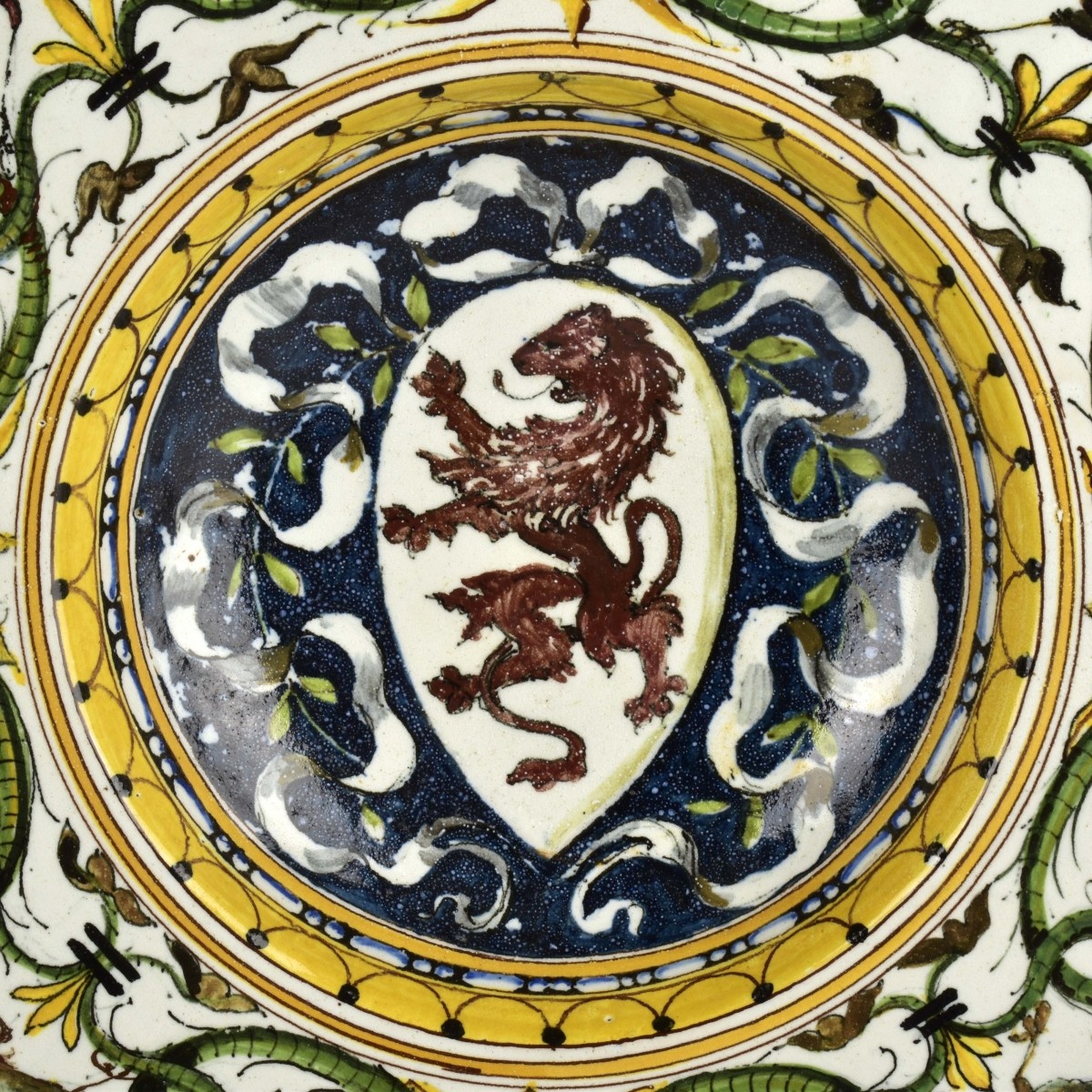 Italian Renaissance Style Round Majolica Bowl