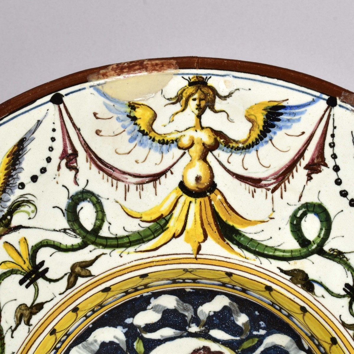 Italian Renaissance Style Round Majolica Bowl