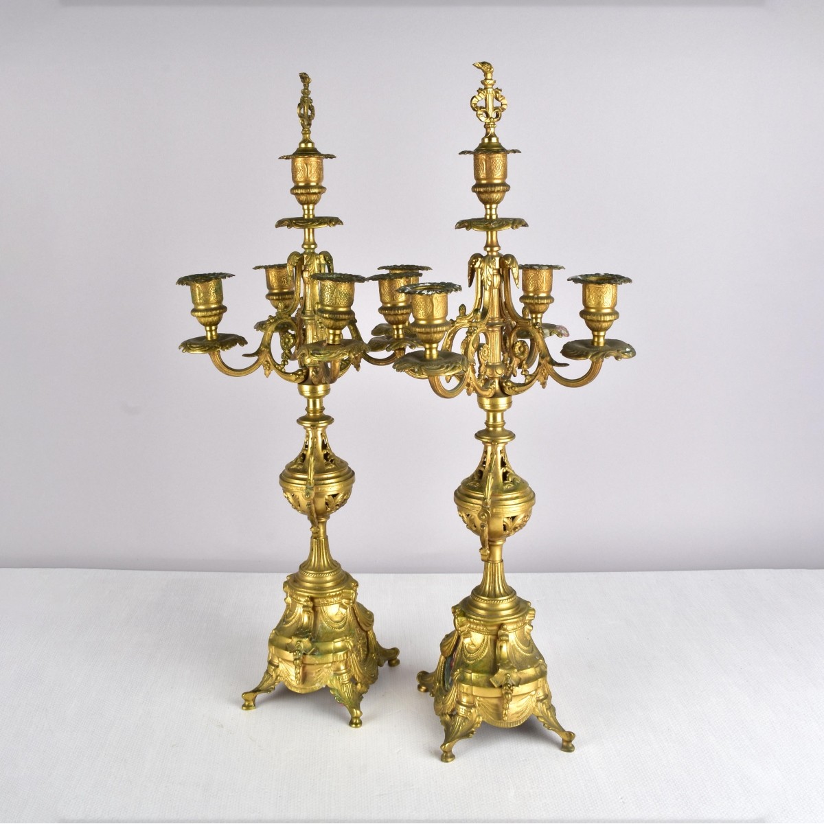 Pair of Antique German Candelabra