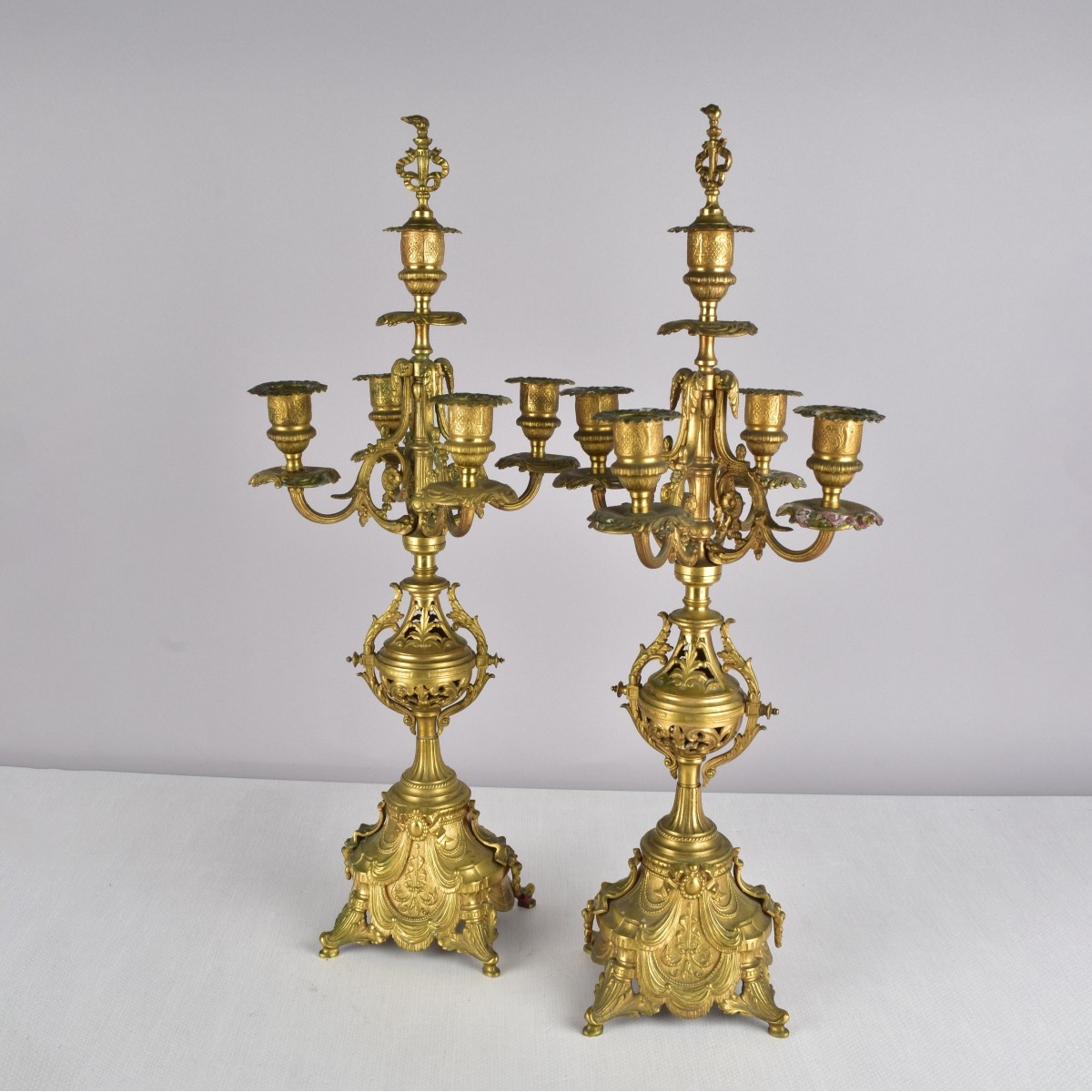 Pair of Antique German Candelabra