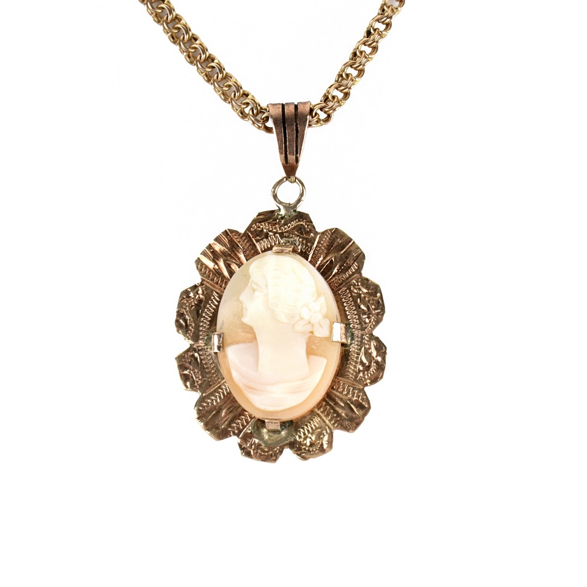 14K Cameo Necklace