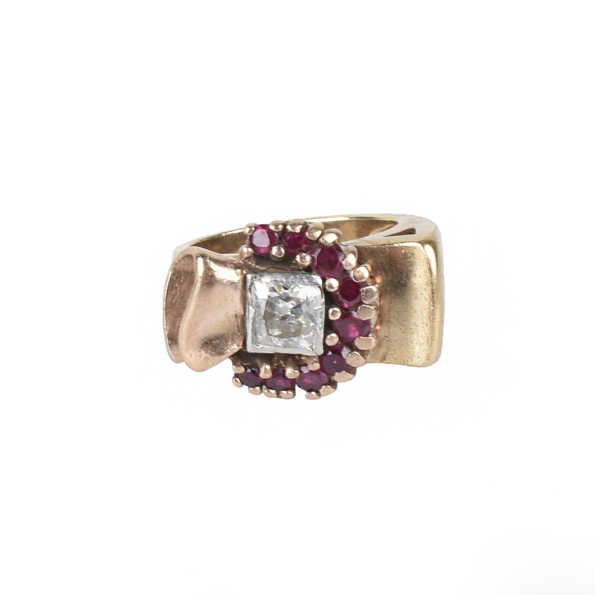 Diamond, Ruby and 14K Ring