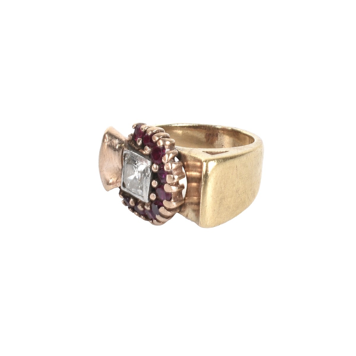 Diamond, Ruby and 14K Ring