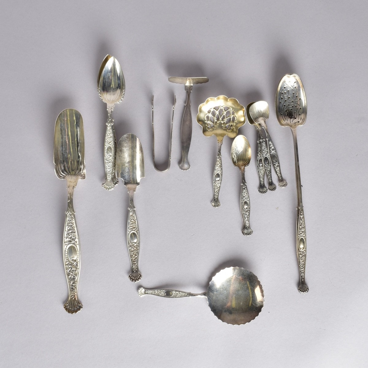 Art Nouveau Whiting "Hyperion" Sterling Flatware