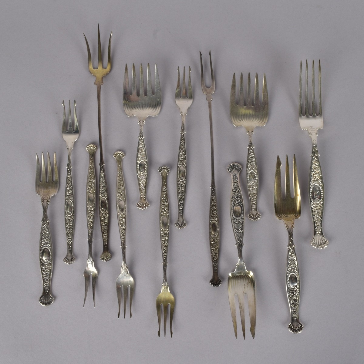 Art Nouveau Whiting "Hyperion" Sterling Flatware