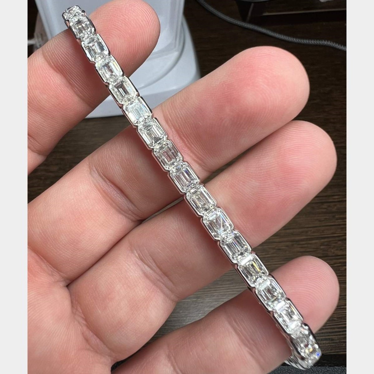 Diamond and Platinum Tennis Bracelet