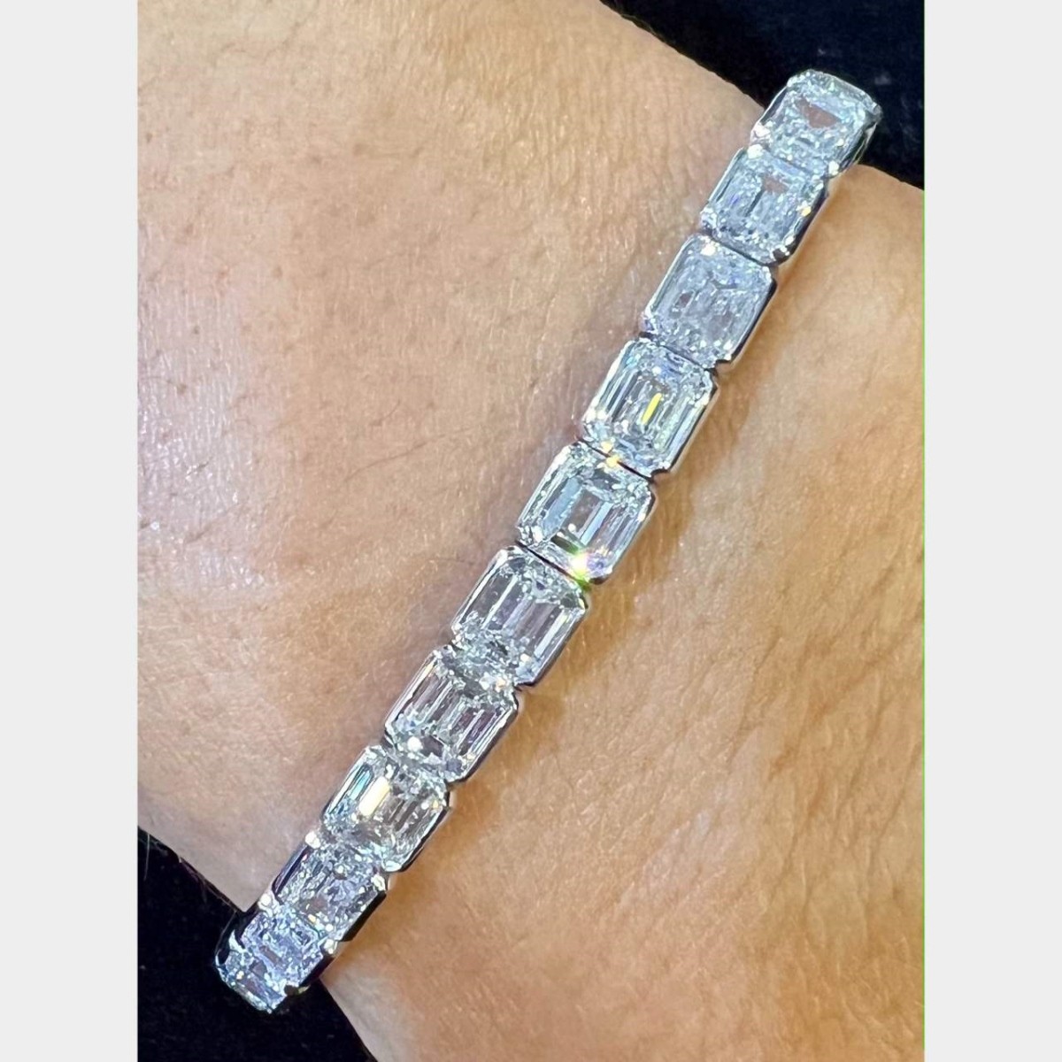 Diamond and Platinum Tennis Bracelet