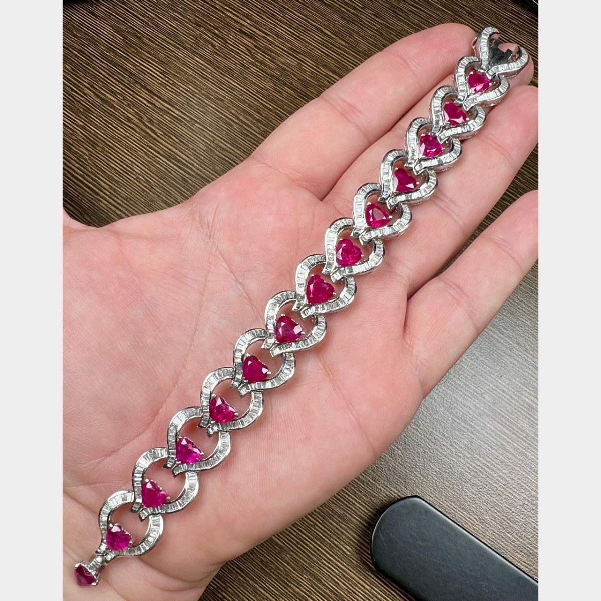 GIA Ruby, Diamond and 18K Bracelet