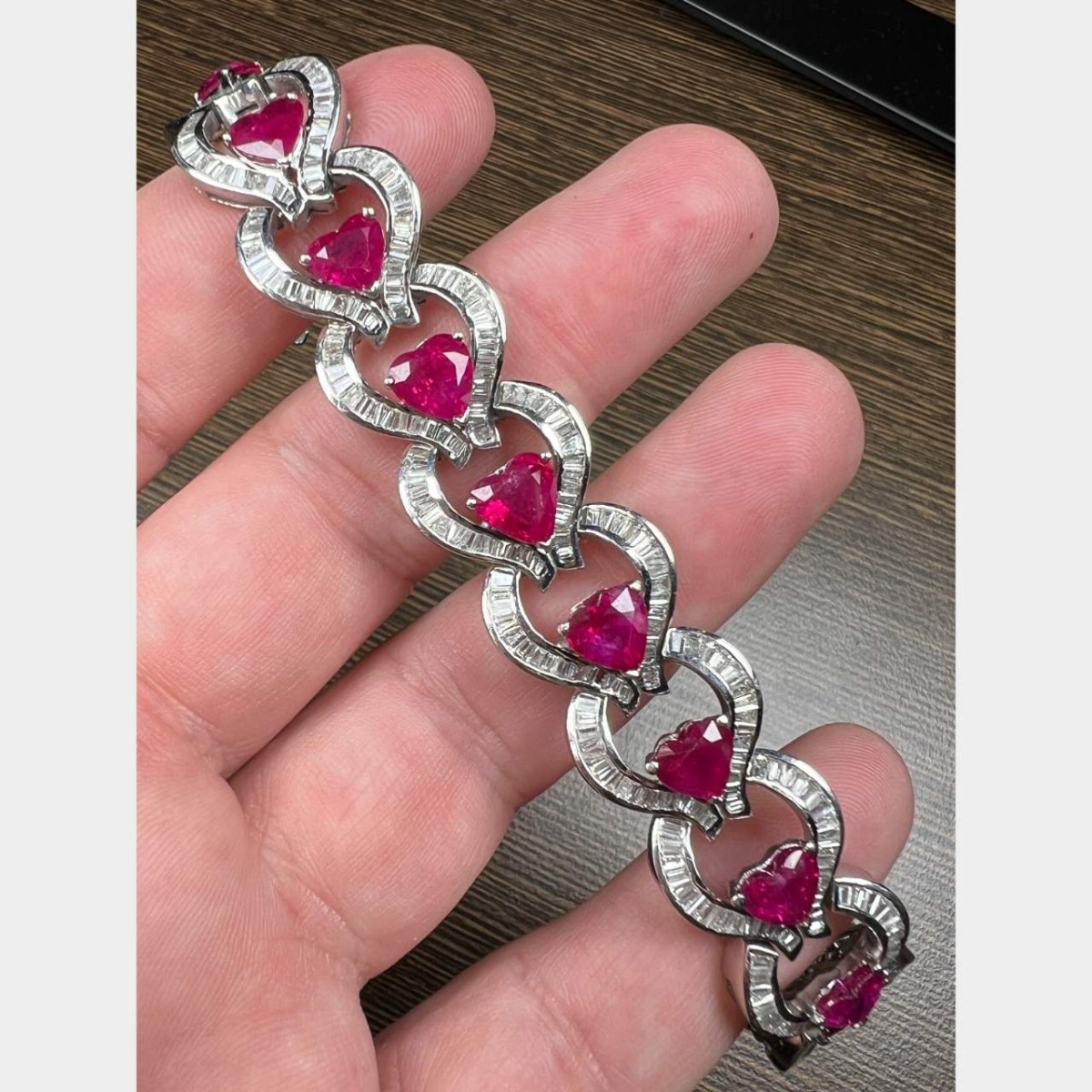 GIA Ruby, Diamond and 18K Bracelet