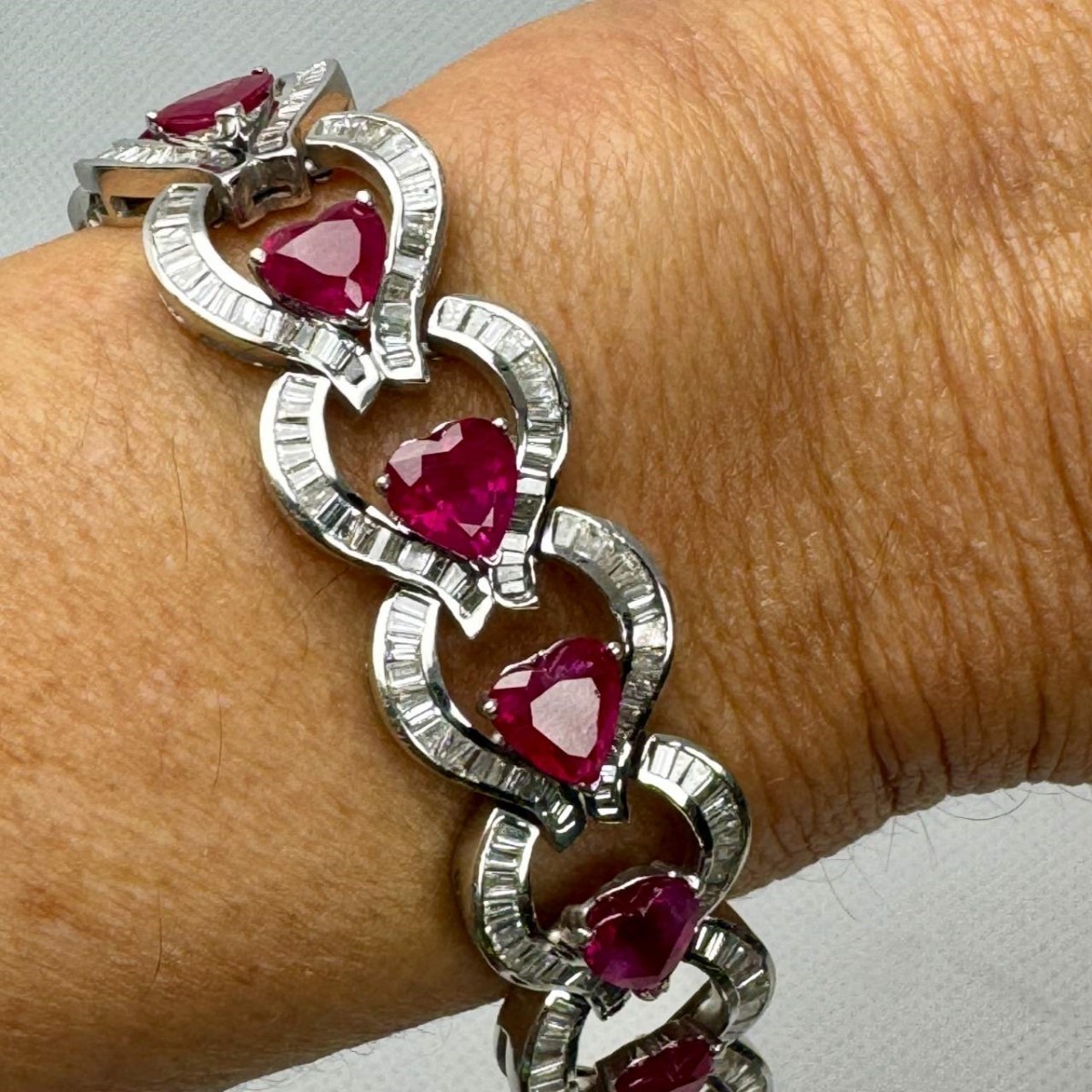 GIA Ruby, Diamond and 18K Bracelet