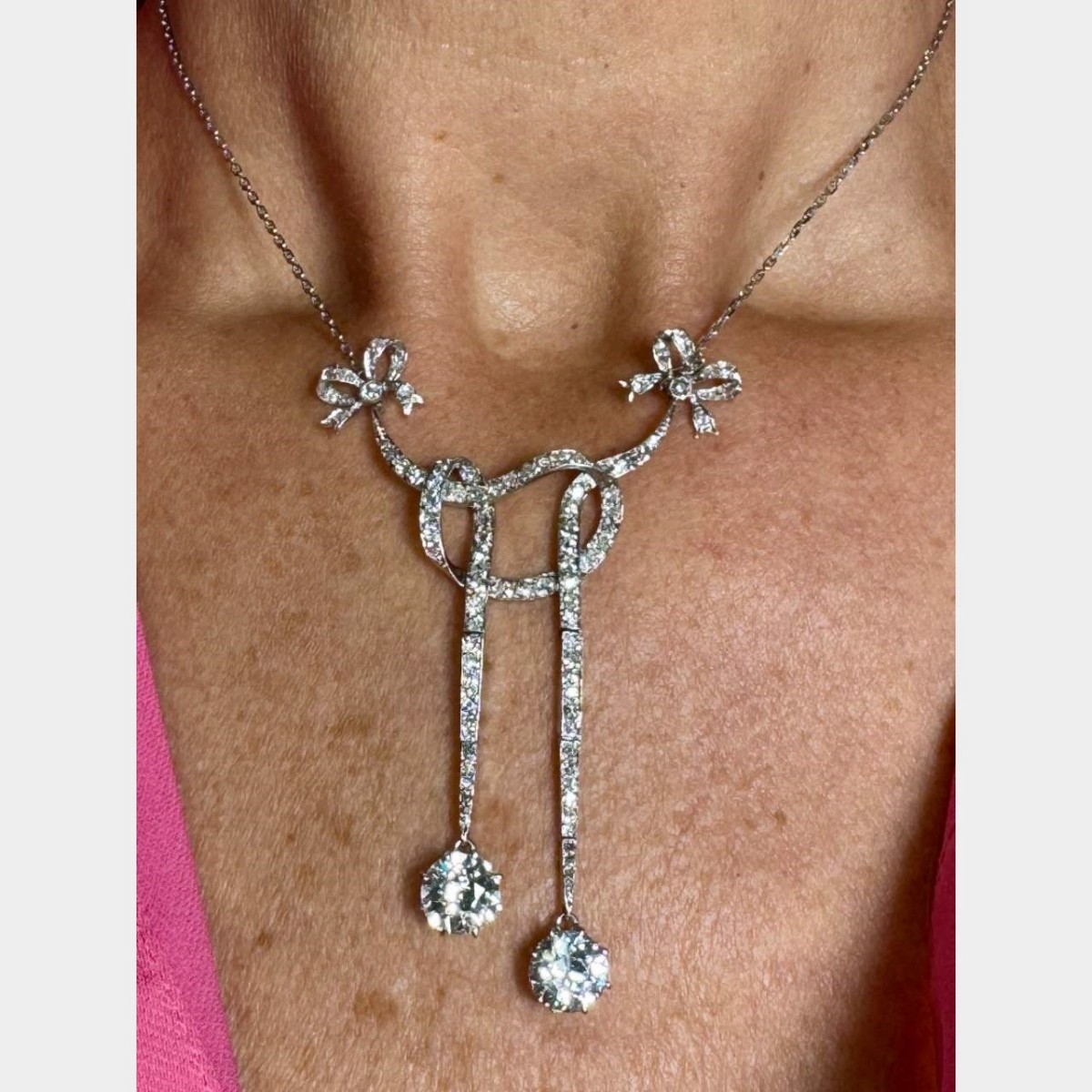 Diamond and Platinum / 18K Necklace