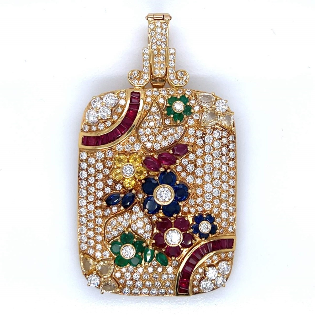 Gemstone and 18K Pendant