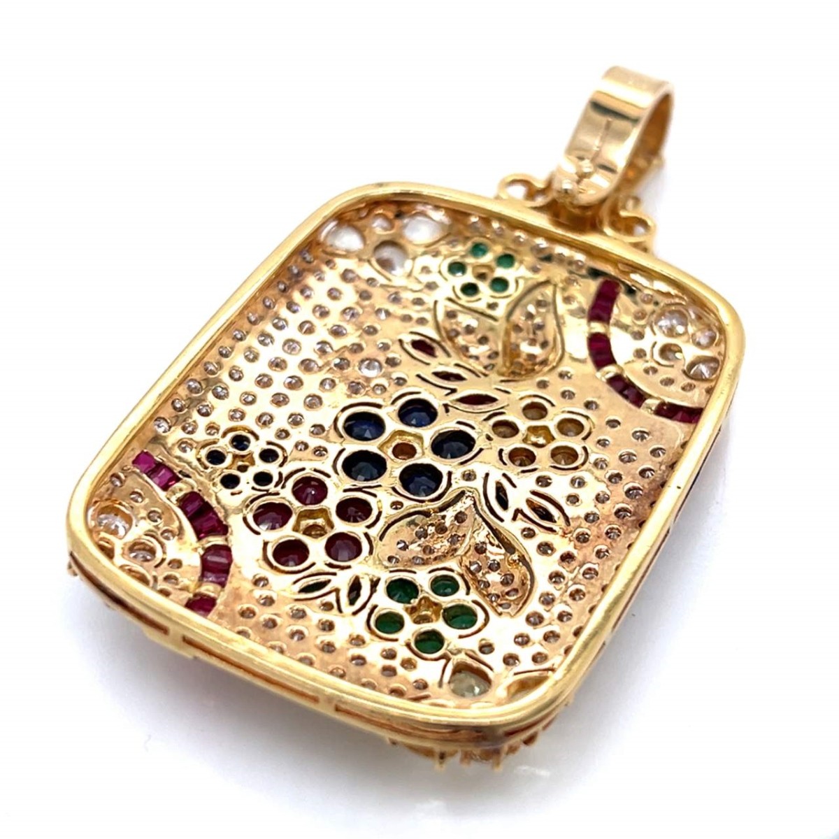 Gemstone and 18K Pendant