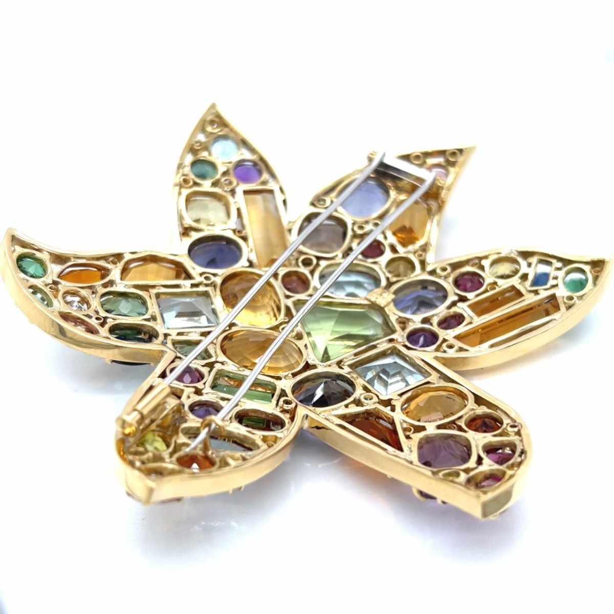 Demner Gemstone and 18K Brooch