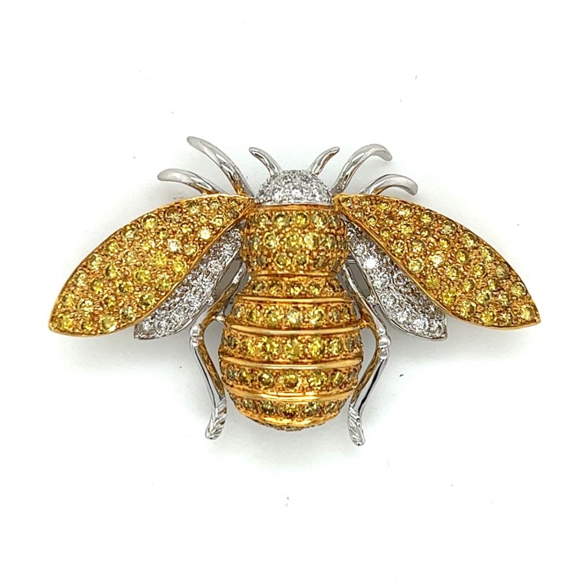 Diamond and 18K Bee Brooch