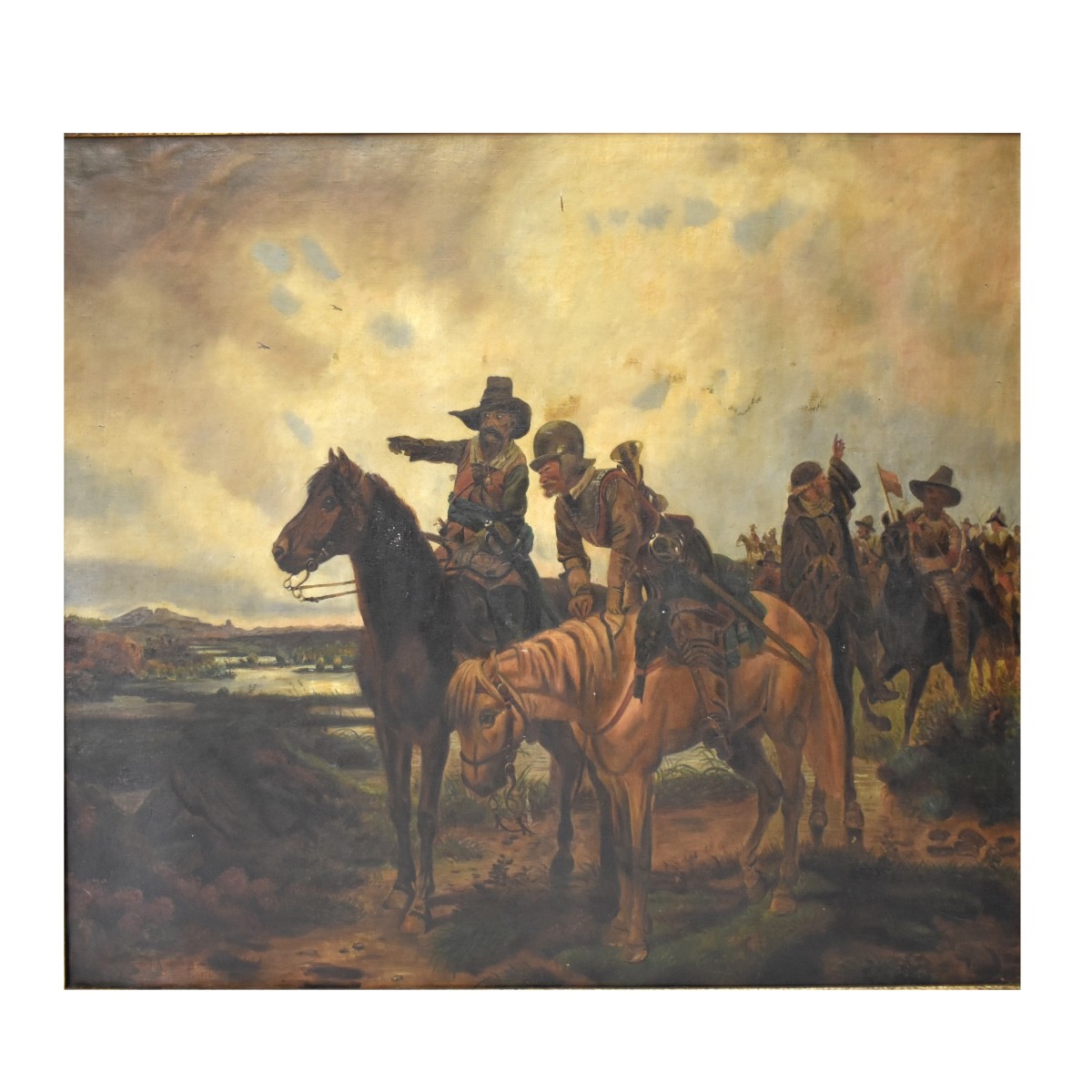 Oil on Canvas Turkish Battle Scene