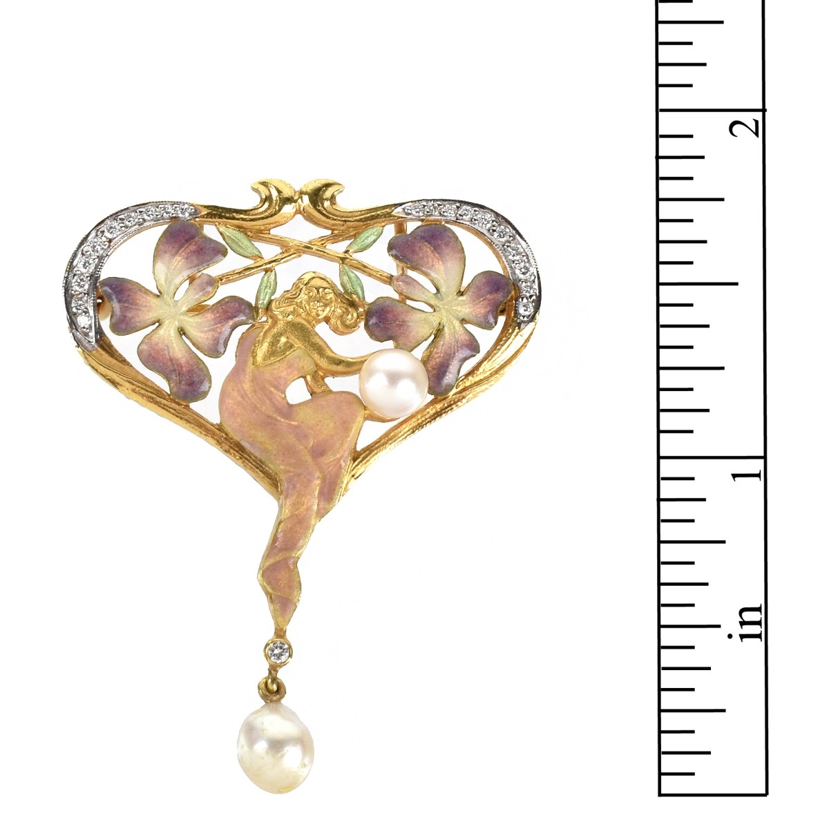 Masriera Diamond, Pearl and 18K Pendant