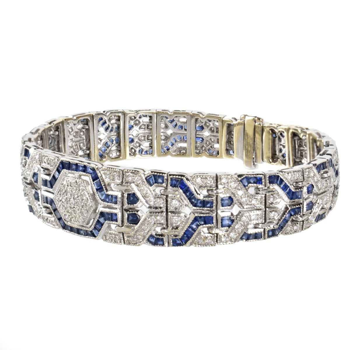 Diamond, Sapphire and 14K Bracelet