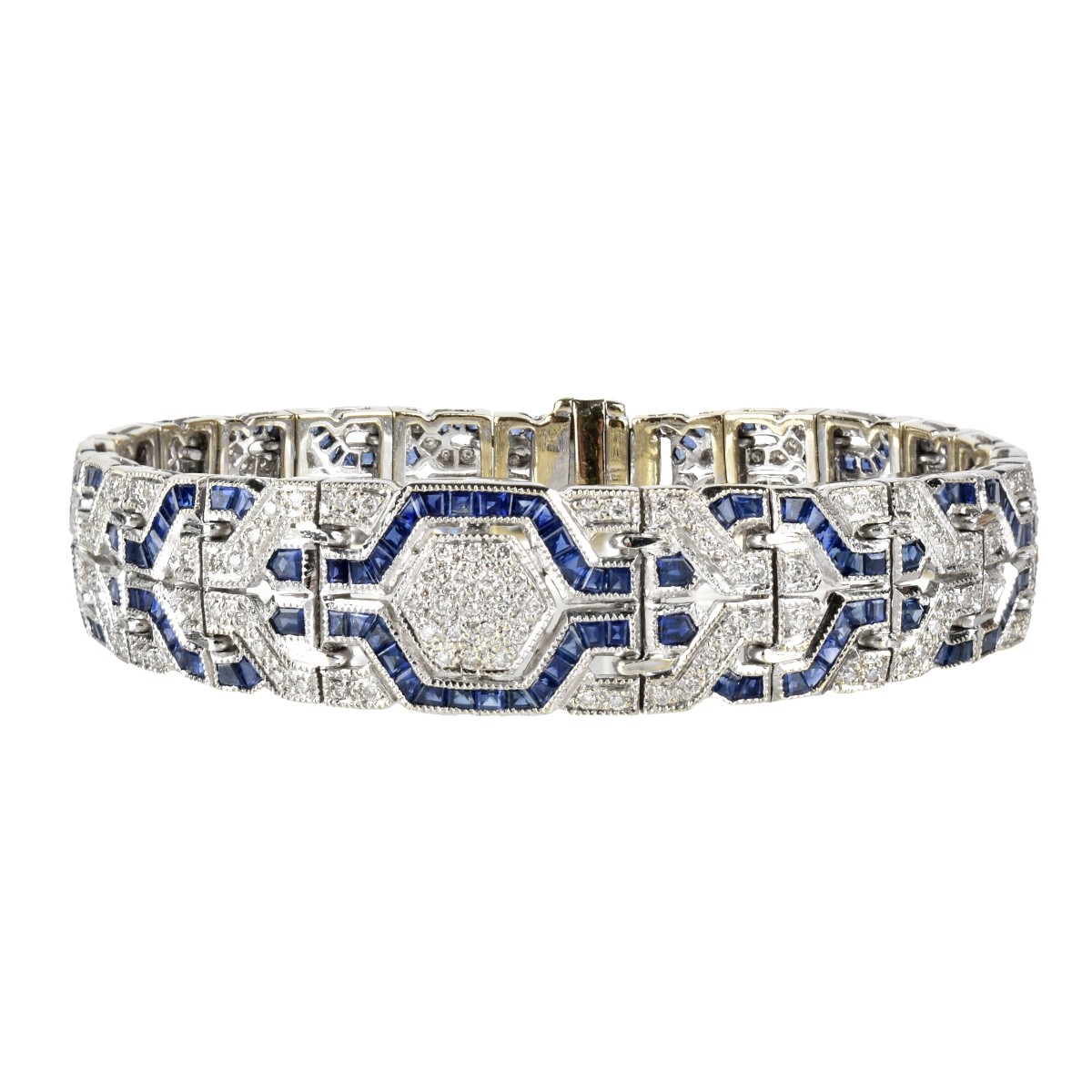 Diamond, Sapphire and 14K Bracelet