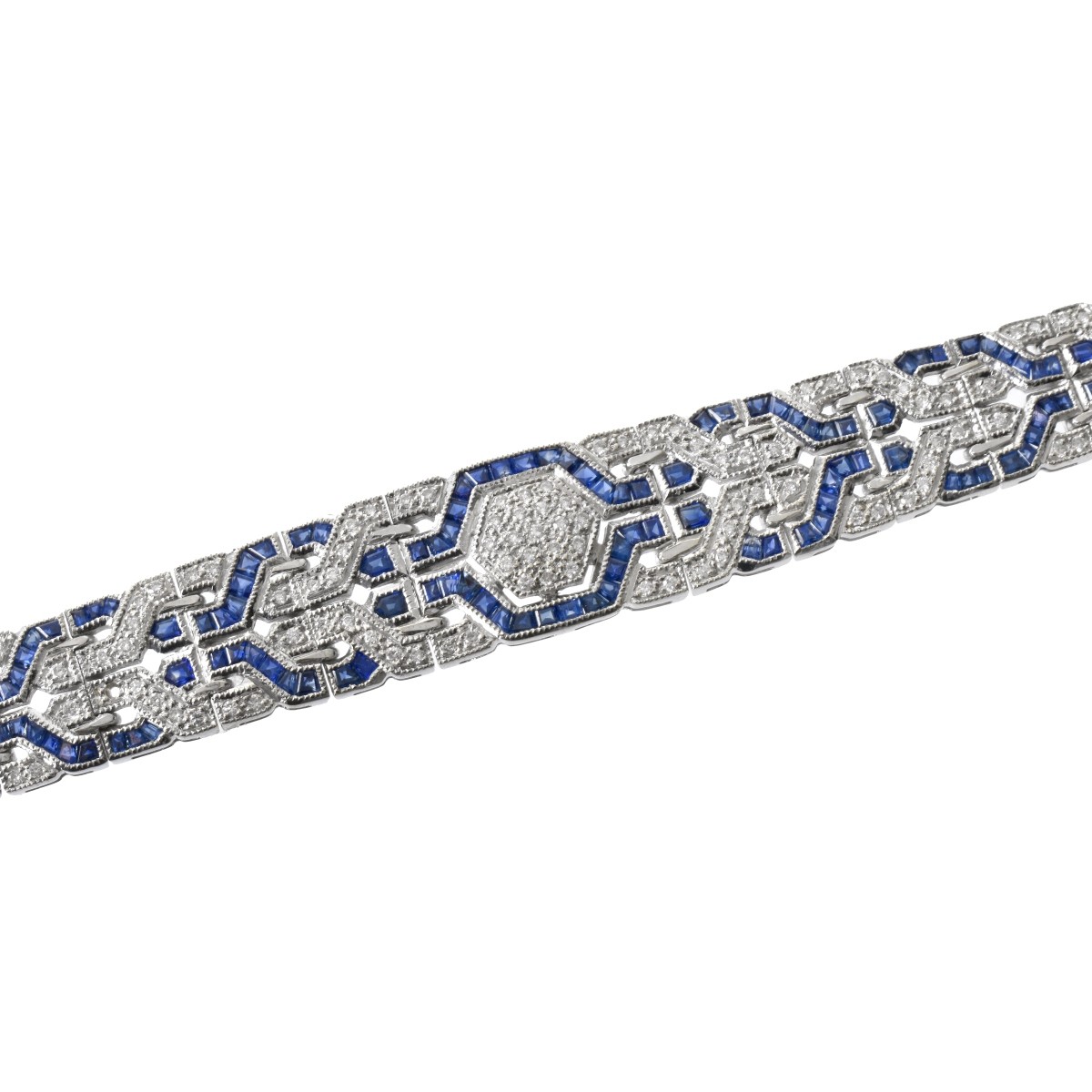 Diamond, Sapphire and 14K Bracelet