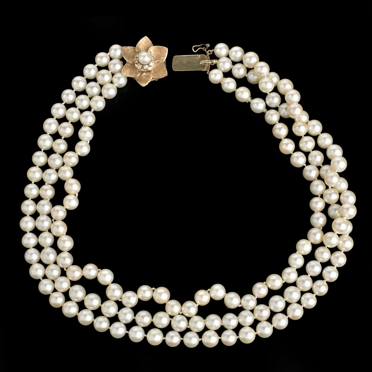 Pearl, Diamond and 14K Necklace